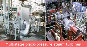 turbine with black pressure steam