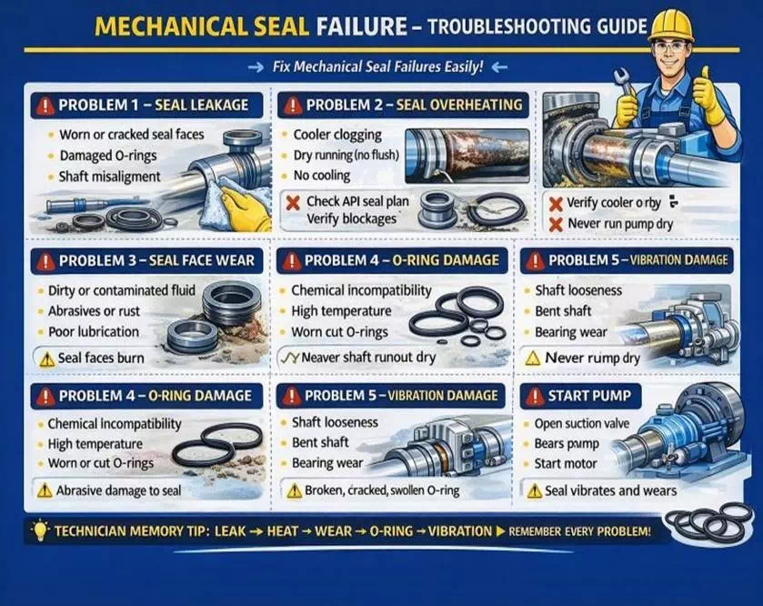 Mechnical seal failure and trouble shooting