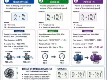 Pump affinity laws